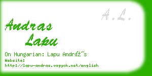 andras lapu business card